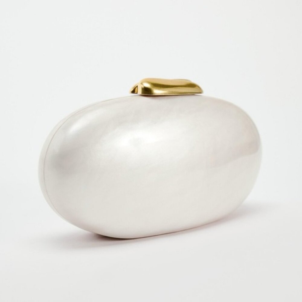 ZARA GOLD CLOSURE BOX CLUTCH
